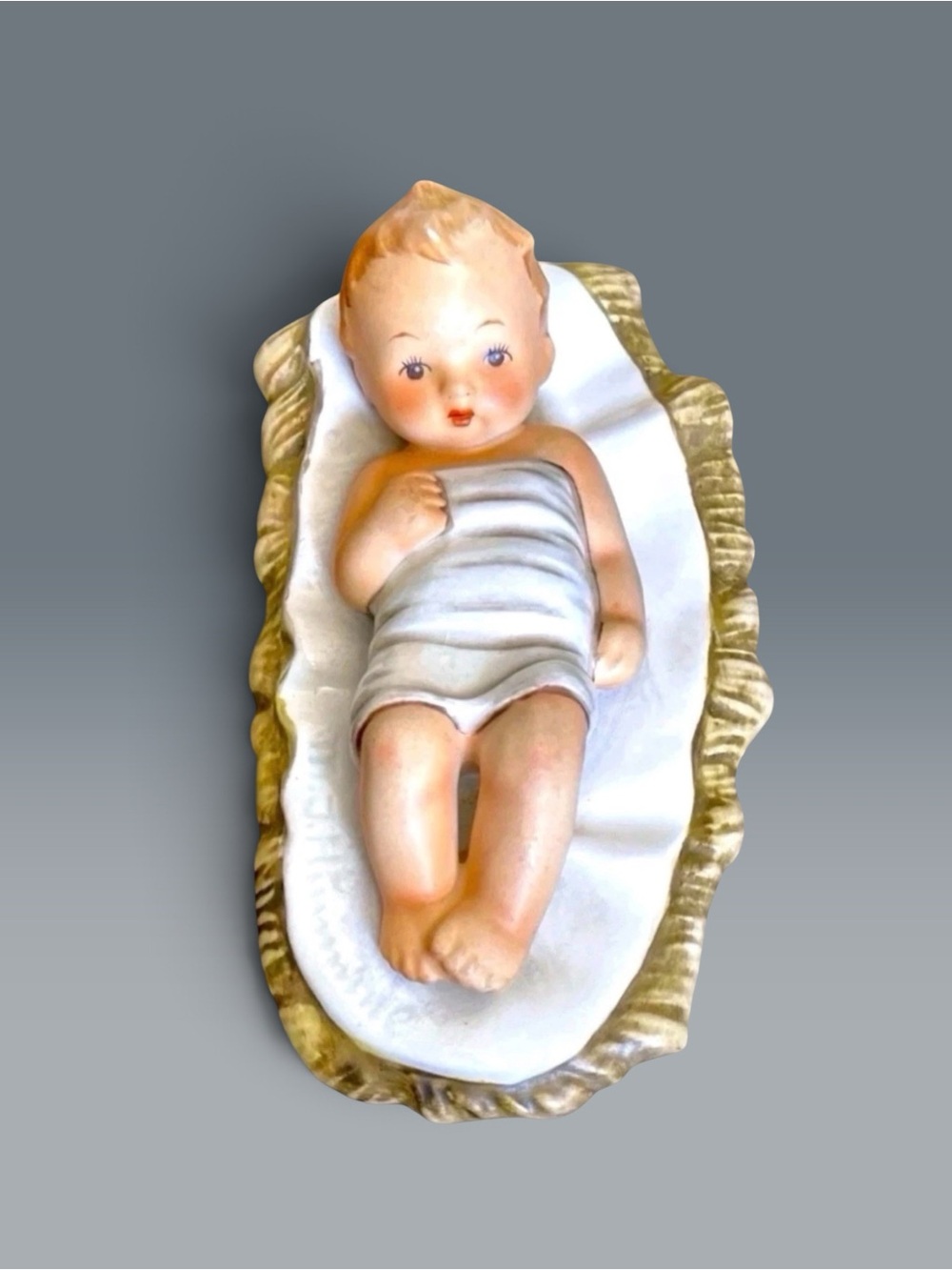 Vintage 1950s Goebel Nativity Baby Jesus in Manger Made in Germany 6" Large